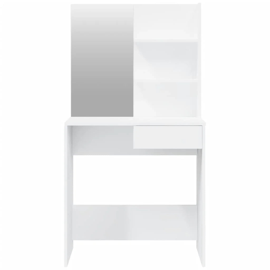 Toeletta di design con specchio 74,5 x 40 x 141 cm bianco 02_0006281