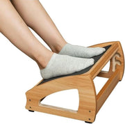 Sostegno per Piedi Ergonomico con 3 Posizioni di Altezza e Superficie Antiscivolo - Sedia per Piedi in Legno per Supporto Regolabile