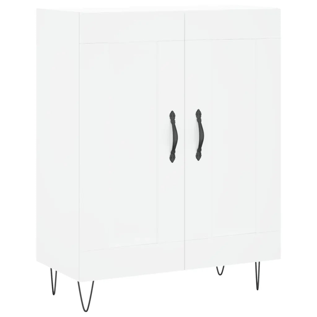 Credenza-Buffet-Armadio da cucina Bianca 69,5x34x180 cm in Legno Multistrato 969534