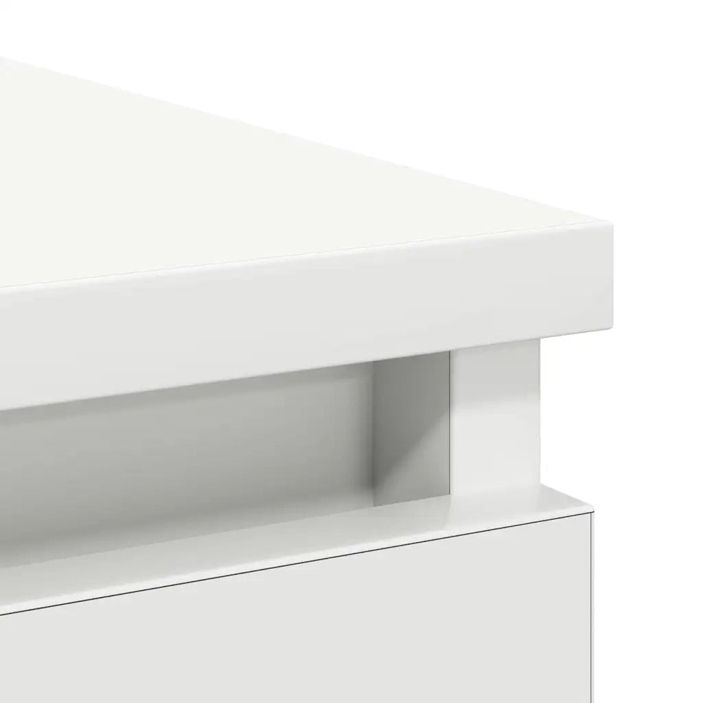 Credenza | Madia | Buffet da pranzo | Armadio da pranzo con Cassetti Bianco 71x35x84 cm in Legno Multistrato
