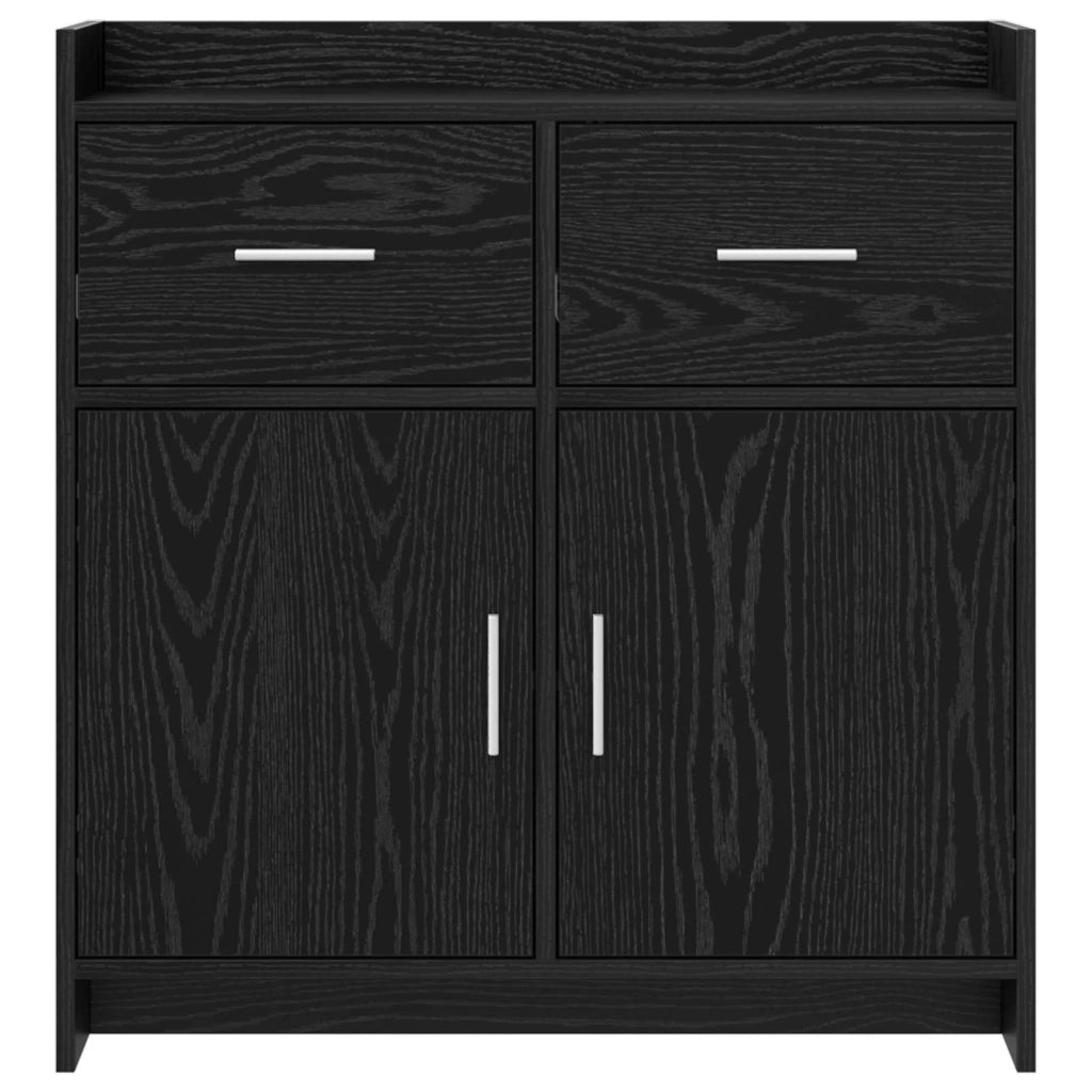 Credenza Rovere Nero 75 x 36 x 80 cm Legno ingegnerizzato 8011116