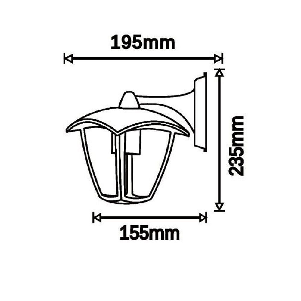 LAMPADA DA PARETE PER ESTERNO IP44 BIANCA CON ATTACCO E27 - DESIGN LANTERNA IN ALLUMINIO E PVC IDEALE PER GIARDINI TERRAZZE