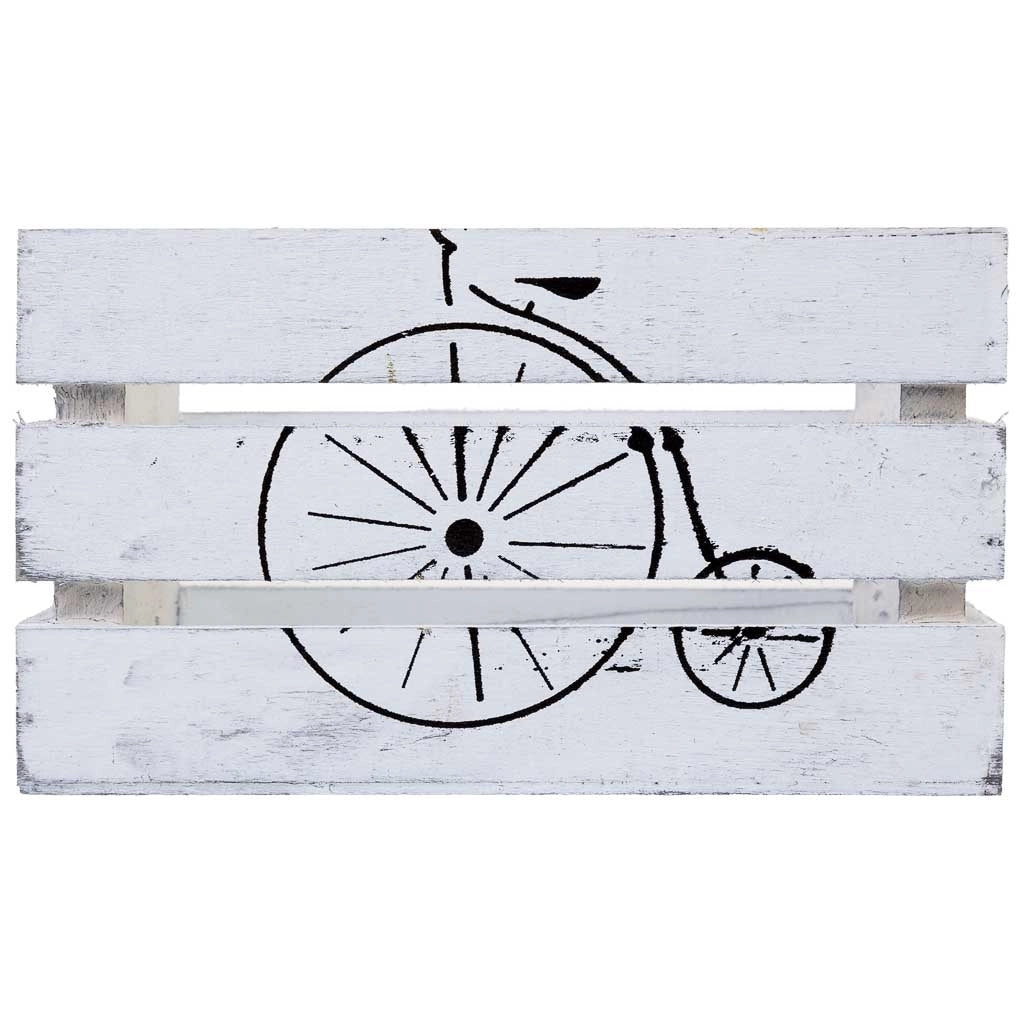 Cassetto in legno bianco 18x12x10h cm