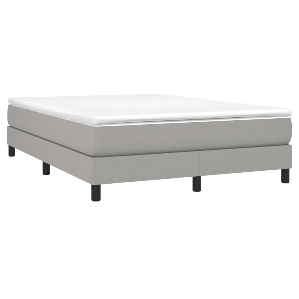 Giroletto a Molle con Materasso Grigio Chiaro 140x200cm Tessuto 3144077