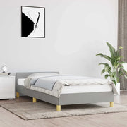 Giroletto senza Materasso Grigio Chiaro 90x190 cm Tessuto 347375