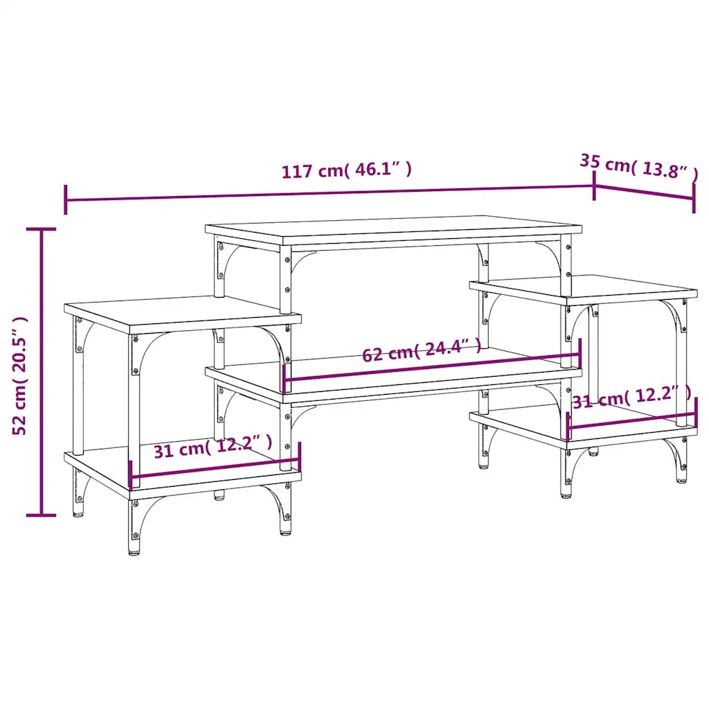 Mobile Porta TV Rovere Marrone 117x35x52 cm Legno Multistrato 826319