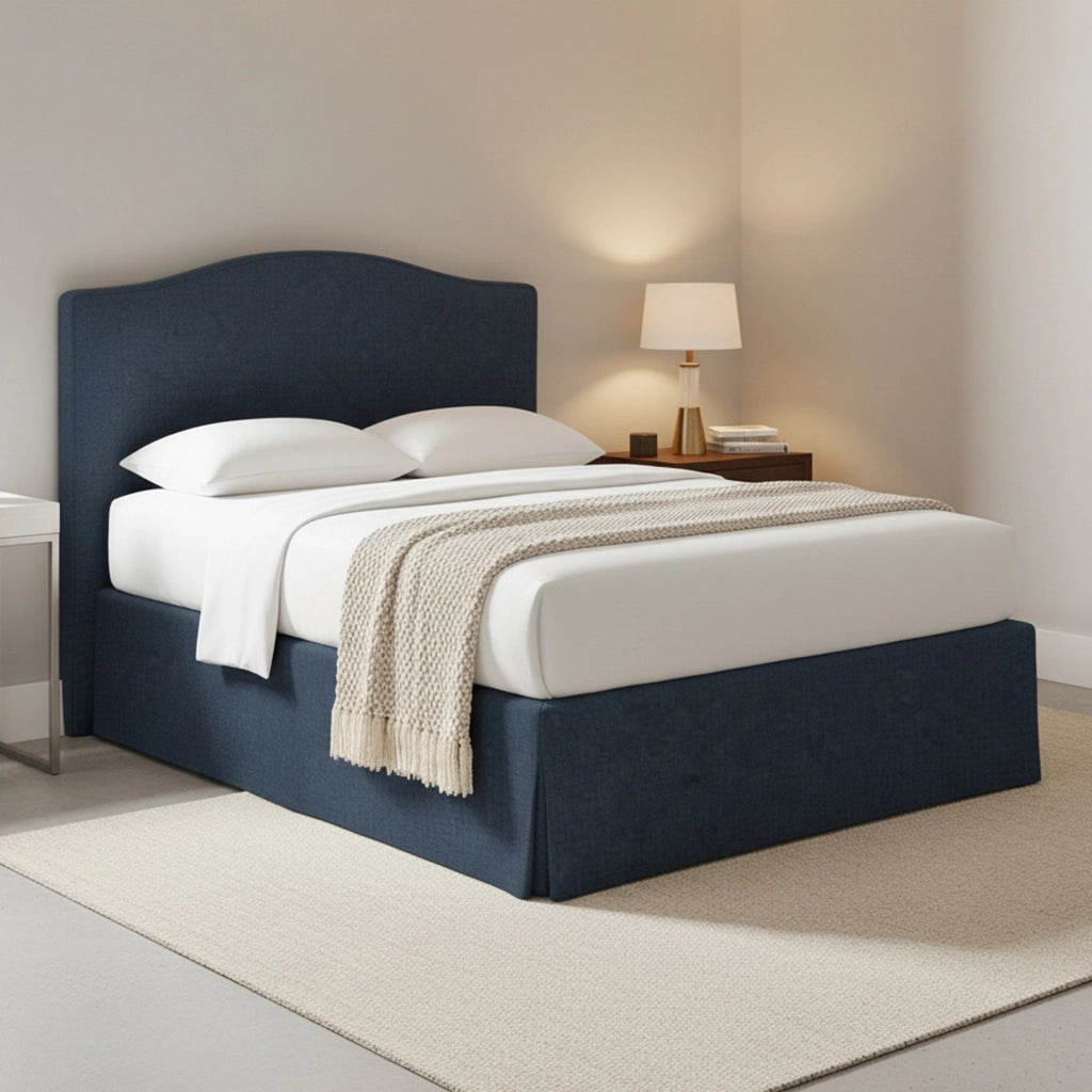 Runcorn, Letto Piazza e Mezza Sfoderabile Made in Italy, blu