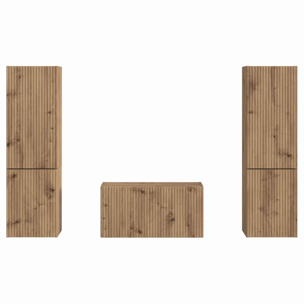 Set mobile TV 5 pcs Rovere artigianale Legno multistrato 3409104