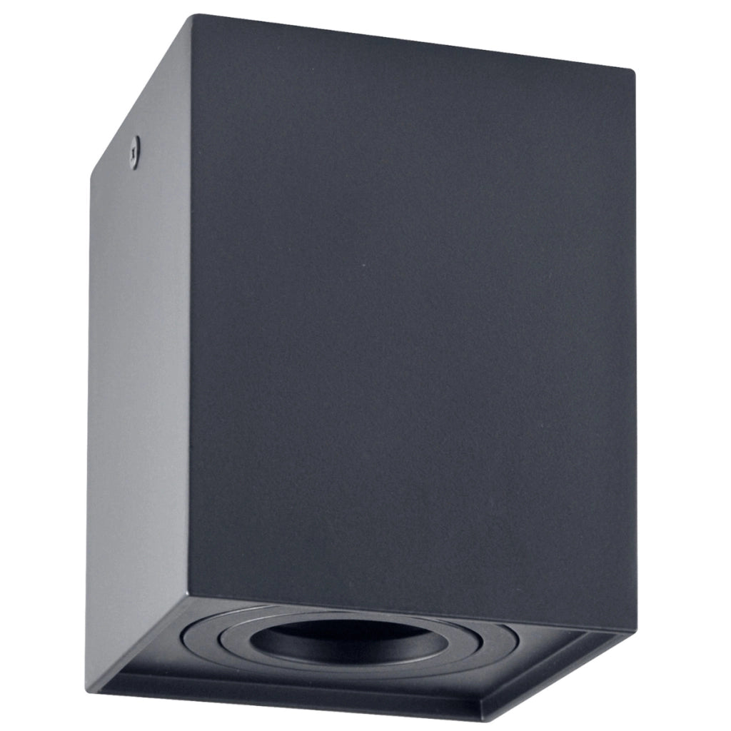 Plafoniera spot quadrata nera 1 luce GU10 HADAR Polux