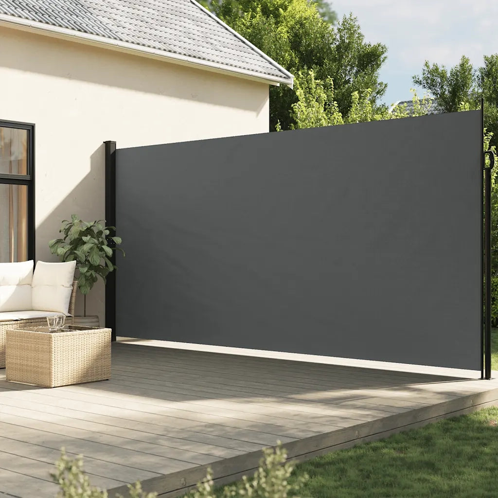 Tenda da Sole | Tenda parasole Laterale Retrattile Antracite 200x600 cm