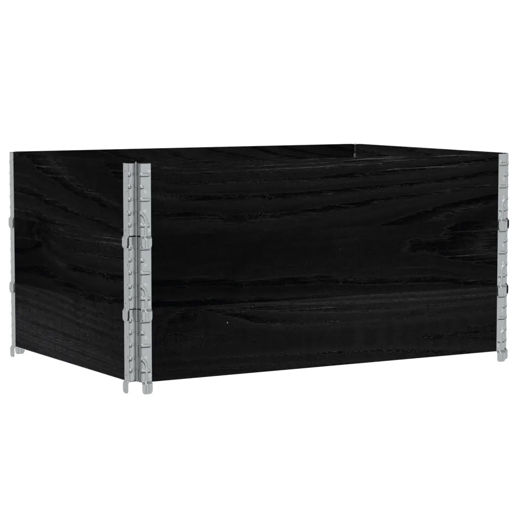 Fioriera da Giardino Nera 120x80 cm Legno Massello di Pino 3295424
