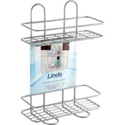 MENSOLA DOCCIA RETTANGOLARE 2 RIPIANI 26x11x35h cm