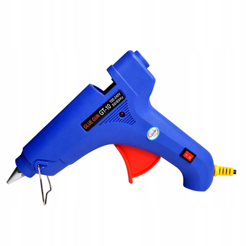 Pistola per Colla a Caldo 100W con Interruttore + 10x Stick Colla | Riscaldamento Rapido, Diametro 11mm