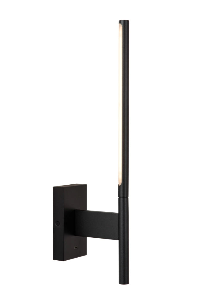 Applique da parete FINAN LED 6W nero alluminio Lucide