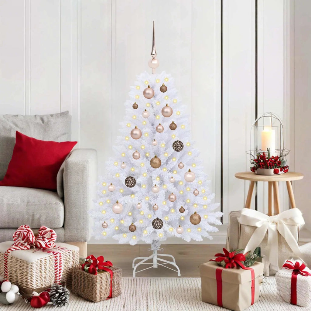 Albero di Natale | Decorazioni natalizie artificiale Bianco 68 x 68 x 120 cm