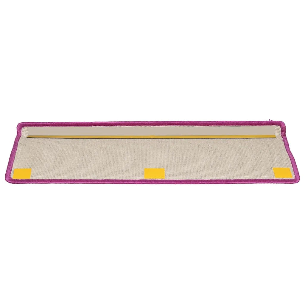 Tappetini per scale 10 pz 65x21x4 cm Viola Bordo rettangolare 149825
