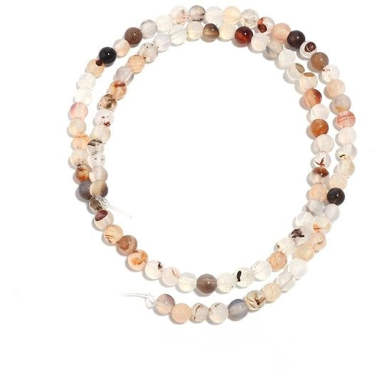 Kralen 90 pezzi - Ronde - Naturale - Armband - Indipendenti - Bianco, 4 mm - Sieradenkralen