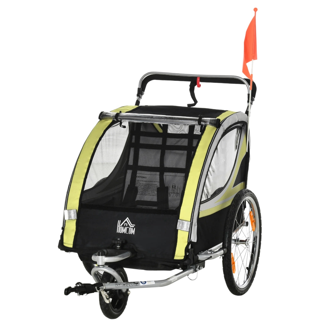 Rimorchio Bici Bambini 2 in 1 ¨C zephmum ¨C Giallo