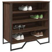 Scarpiera-Scaffale per scarpe Rovere Marrone 80x38x78 cm in Truciolato