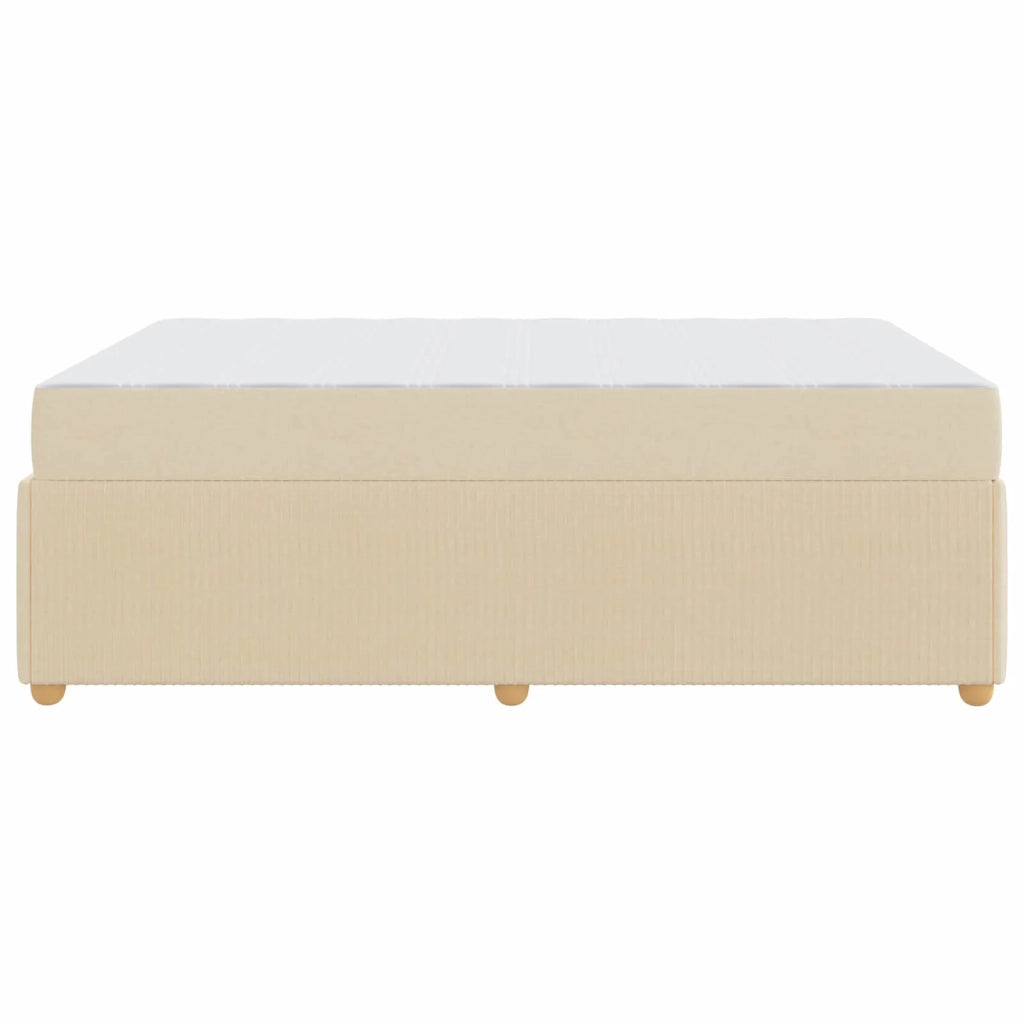 Struttura del letto con materasso Crema 160 x 200 cm Tessuto 3398410