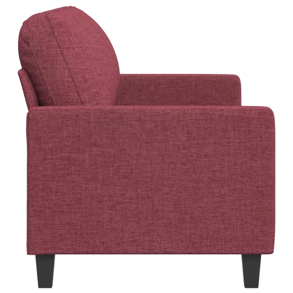 Divano | Divano da soggiorno | Sofa a 3 Posti Rosso Vino 180 cm in Tessuto