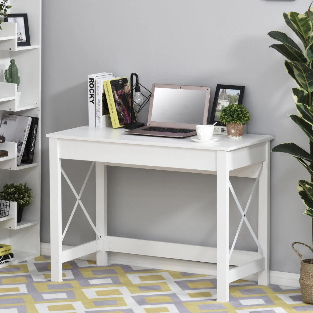 Scrivania Moderna ¨C Minimal ¨C Bianco 105x50x76 cm