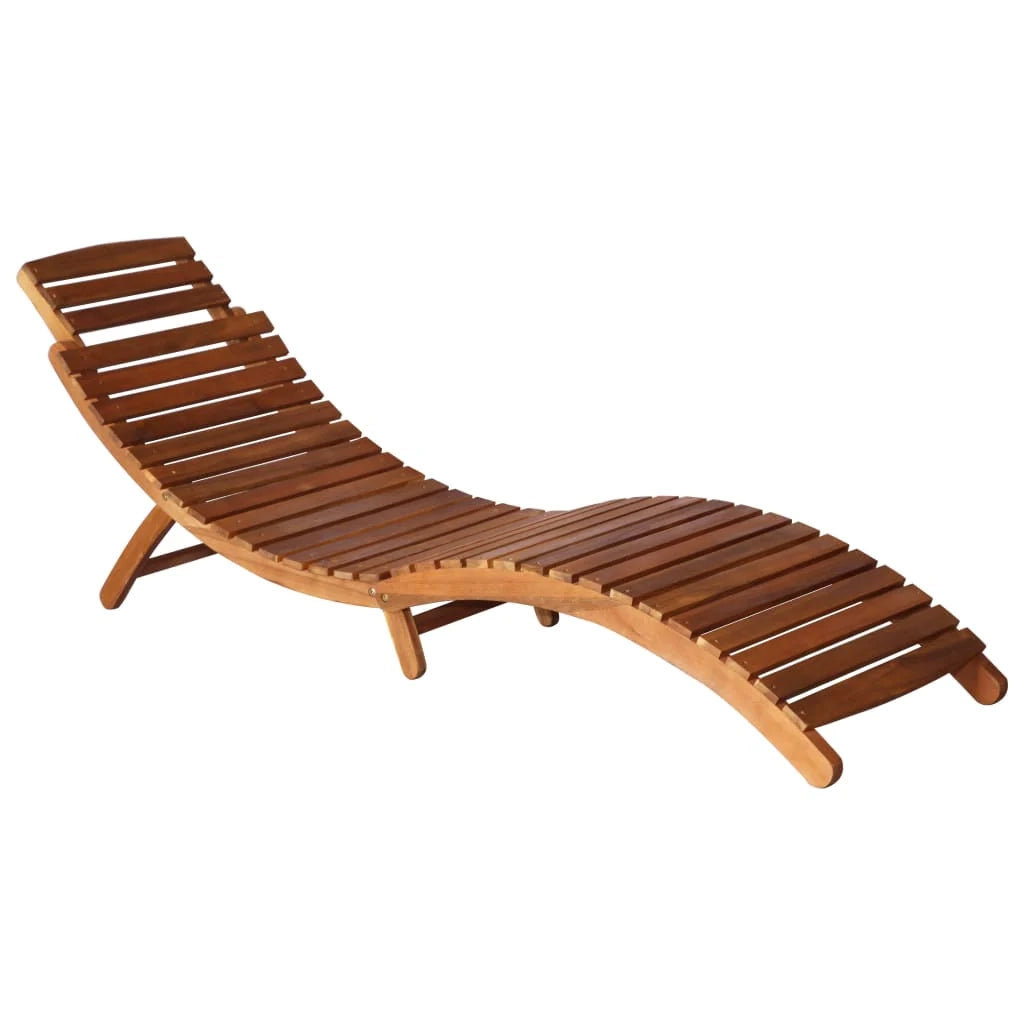 Lettino prendisole sedia a sdraio lettino prendisole letto da giardino mobili da esterno per patio con tavolo e cuscino legno di acacia 02_0012622
