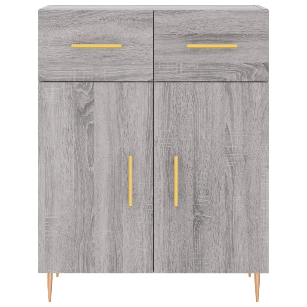 Credenza Grigio Sonoma 69,5x34x180 cm in Legno Multistrato 3198143