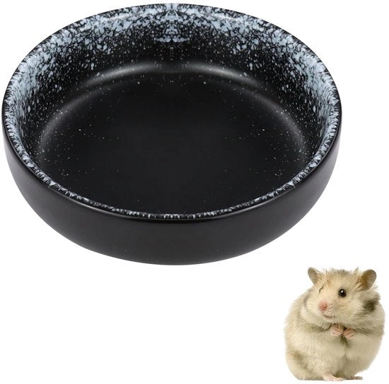 Cibo per hamster - Tazza ceramica - Scopa per animali - Gabbia per animali - Facile da pulire - Contenuto 80 ml - Gabbia per animali