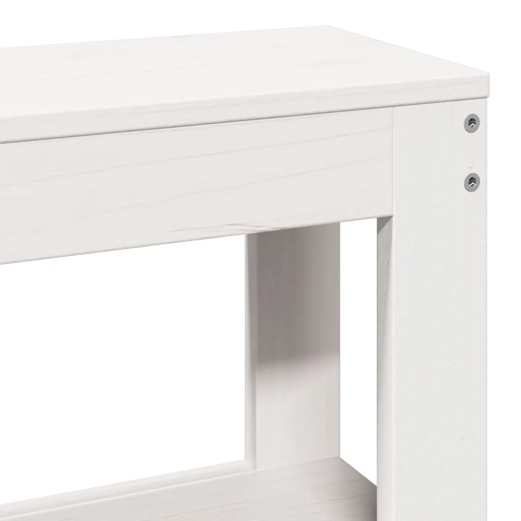 Letto senza Materasso Bianco 120x200 cm Legno Massello di Pino 3306190