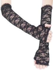 Manopole lunghe, eleganti, senza dita, taglio - nero
