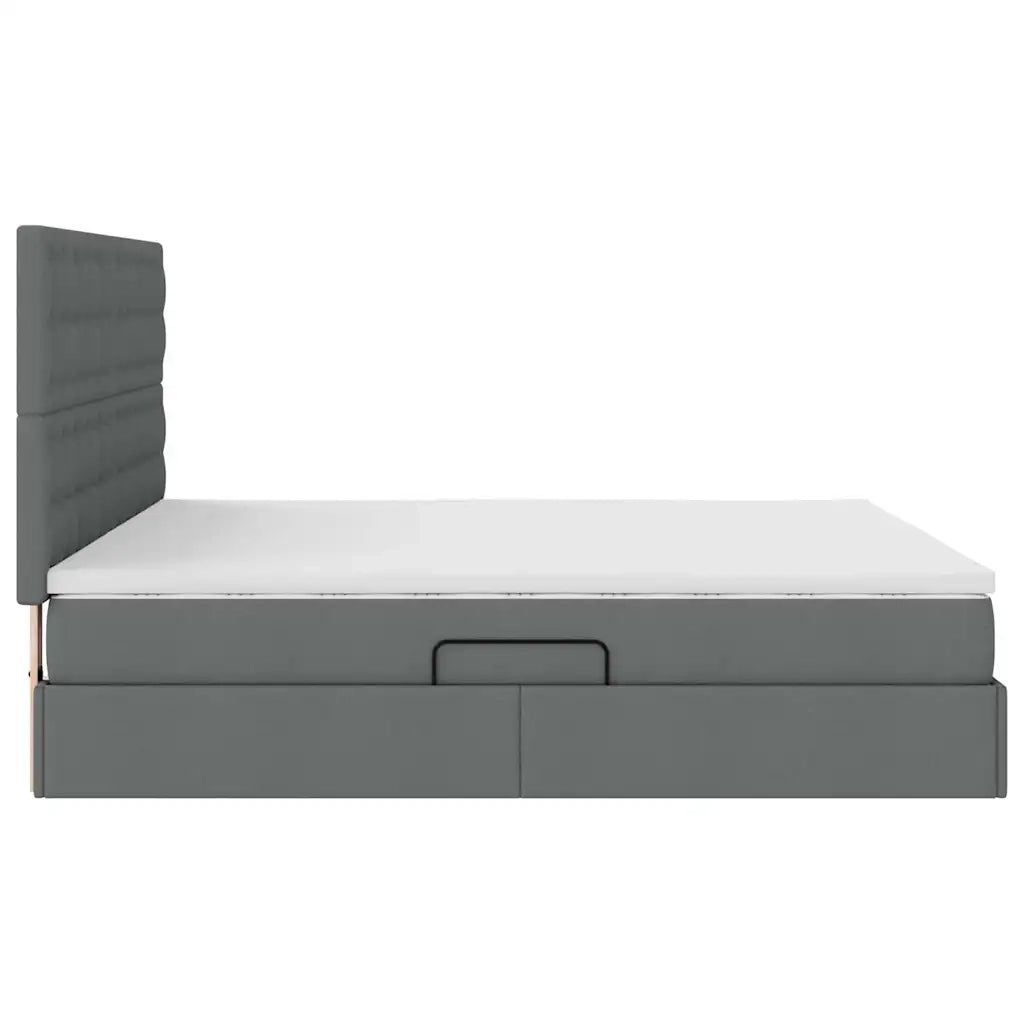Letto con contenitore e materasso Grigio scuro 180 x 200 cm 3371923