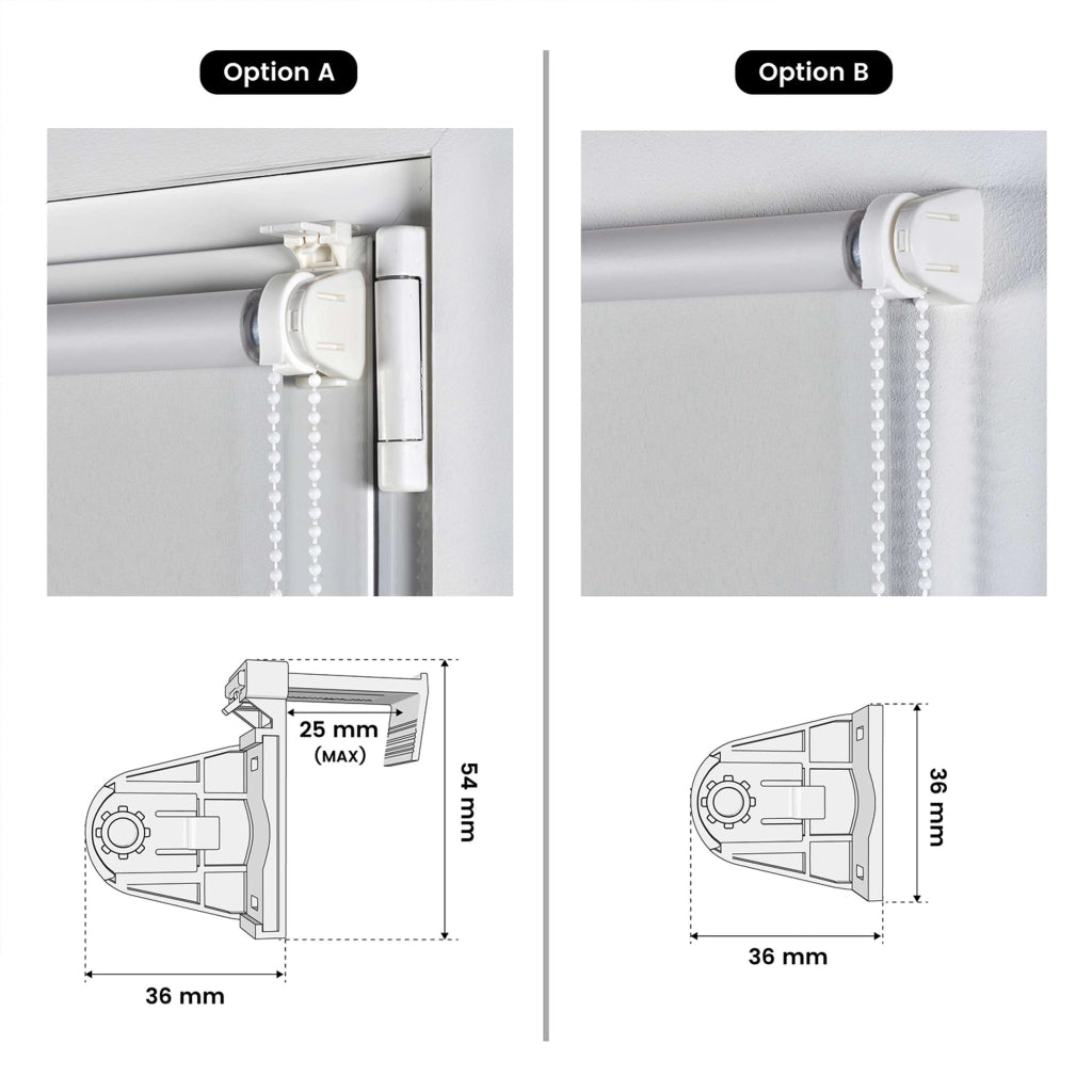 Tenda a Rullo Avvolgibile Oscurante EasyFix, Facile Da Installare, Fissaggio a Clip Senza Viti Grigio 45x180 cm