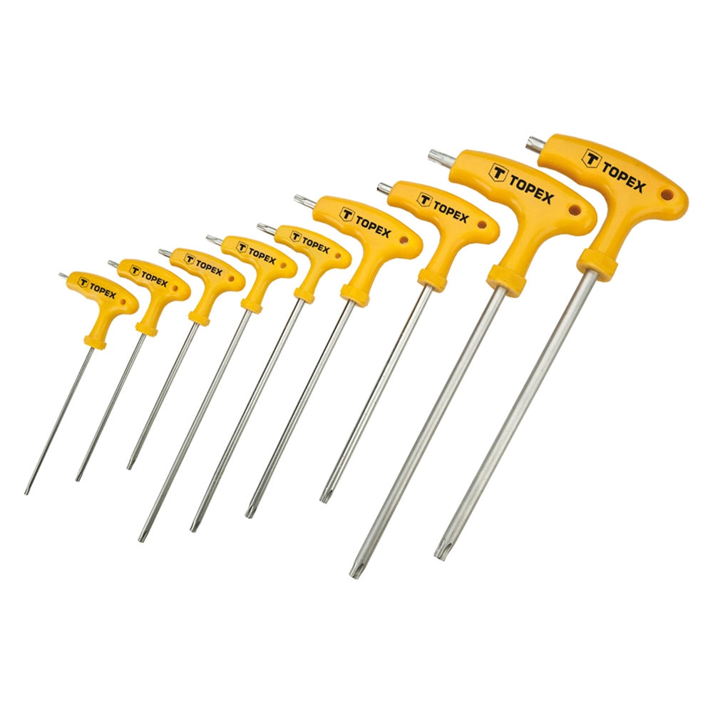 1cf serie cacciaviti a 't' resistant-torx 9 pz cod:ferx.560099nlm