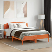 Letto senza Materasso-Struttura Letto Marrone Cera 135x190 cm in Legno di Pino 587745