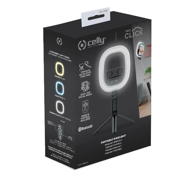 Celly clickringbtbk anello di illuminazione led