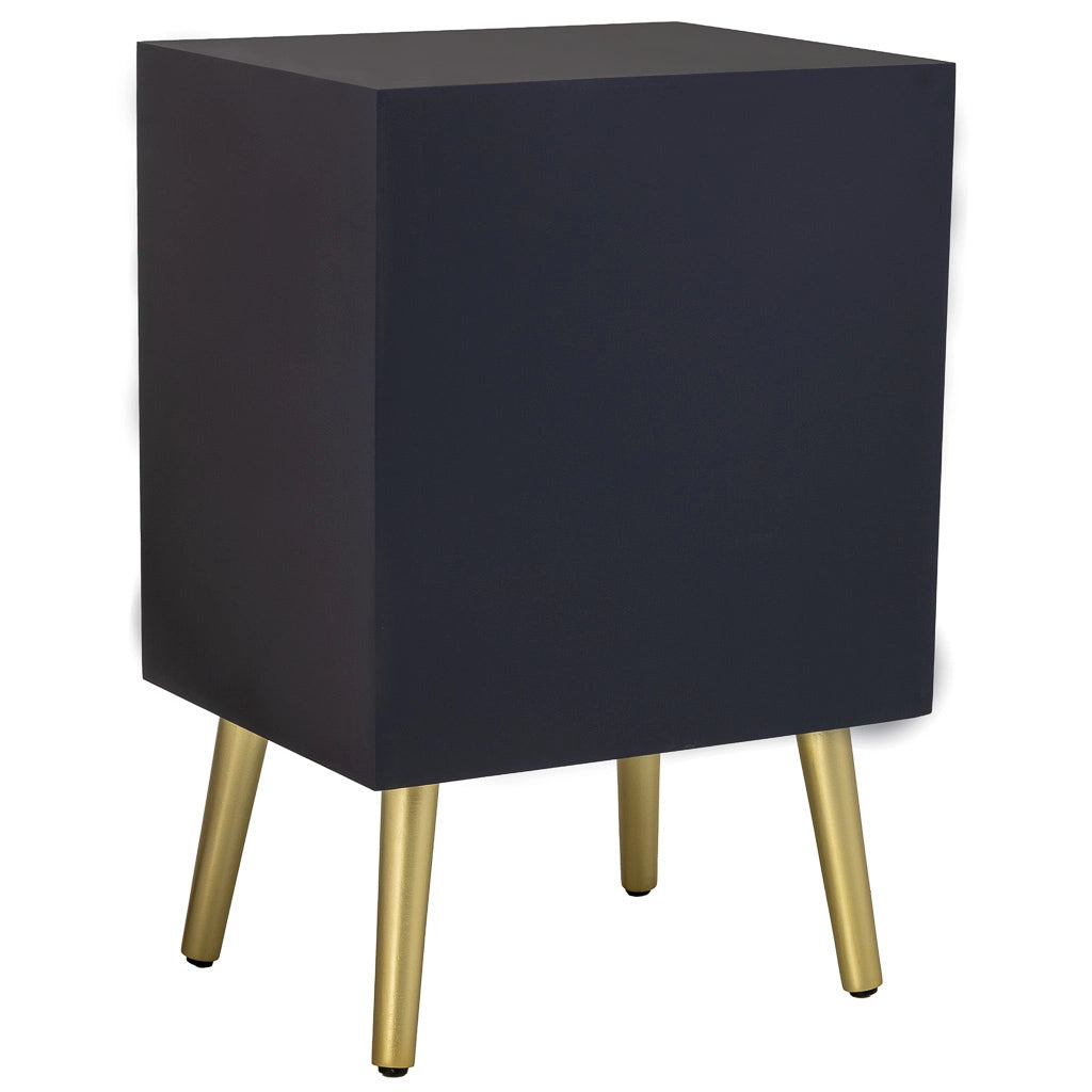 Comodino in legno nero 44x35x65h cm