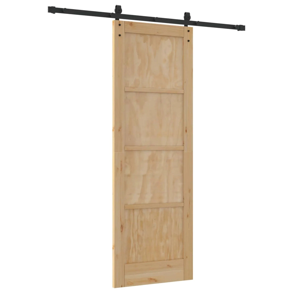 Porta scorrevole Naturale e Nero 73,5 x 211 cm 3445396