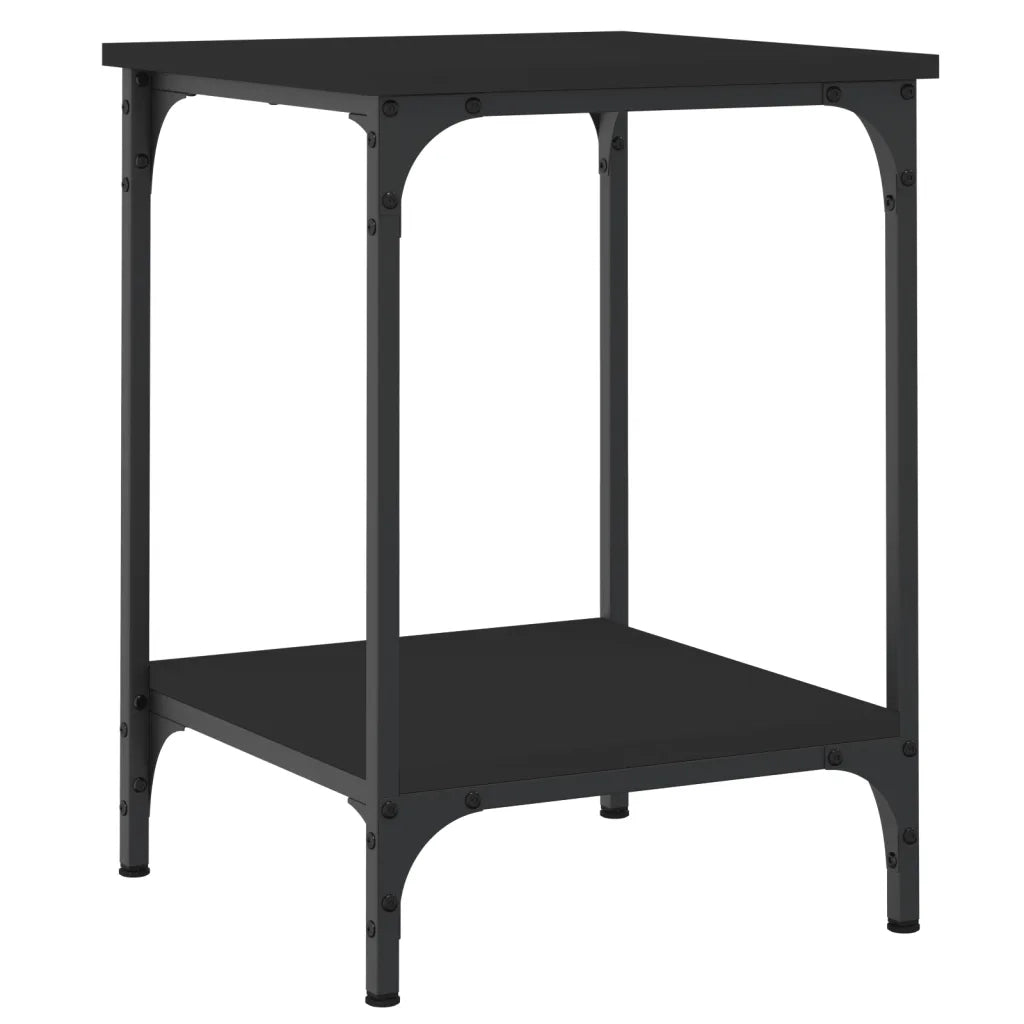 Tavolino da Salotto-Tavolino da soggiorno-Tavolo Nero 40x40x55 cm in Legno Multistrato