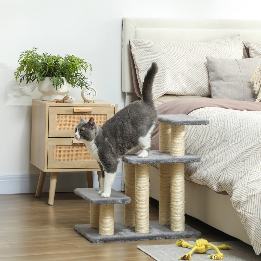 Scaletta per Gatti con Tiragraffi ¨C Minimal ¨C Grigio