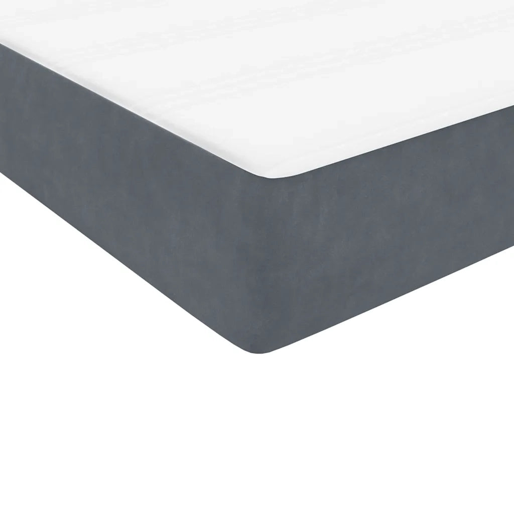 Giroletto a Molle con Materasso Grigio Scuro 80x210 cm Velluto 3315898