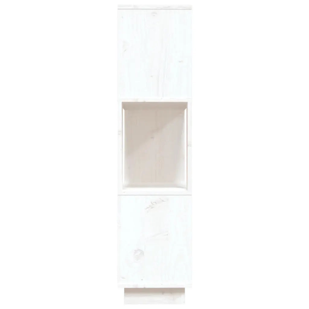 Libreria Divisorio-Scaffale per Libri-Mobile di Stoccaggio Bianco 80x25x101 cm Legno Massello di Pino