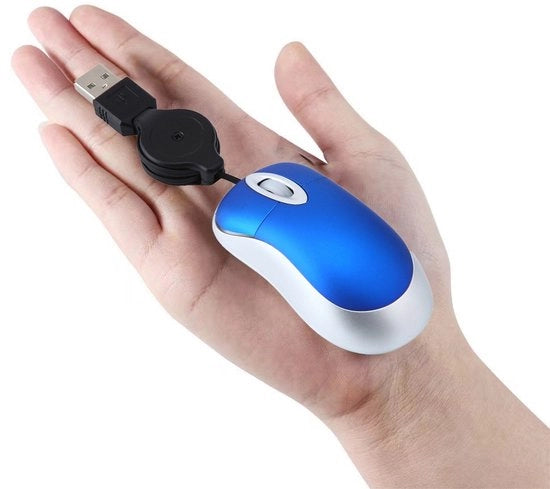 Mini mouse ottico con rotella scorrevole USB, compatibile con PC, adattabile per laptop