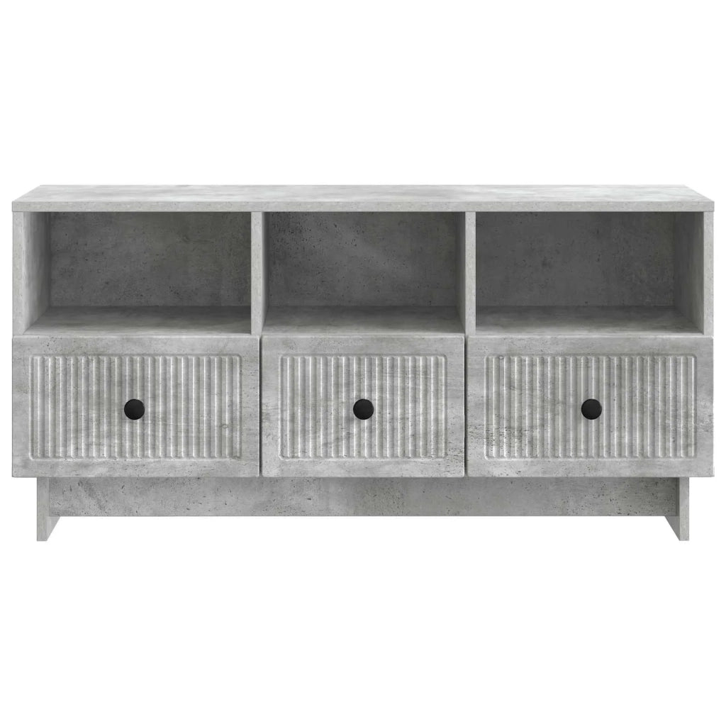Mobile TV con cassetto-Credenza per TV Grigio Cemento 102 x 34,5 x 50 cm 687771