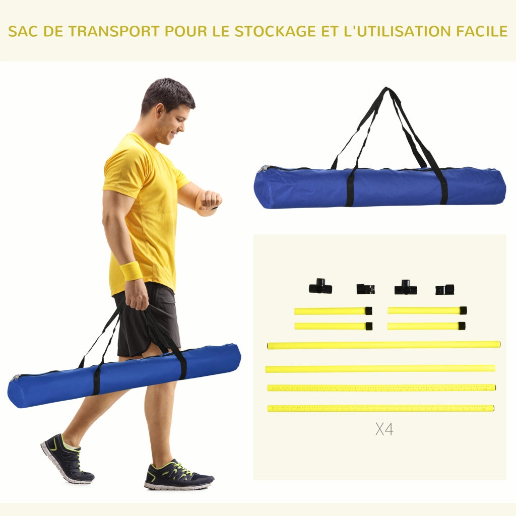 Set Ostacoli Agility per Cani ¨C Xylo ¨C 4 Pezzi Professionale con Borsa
