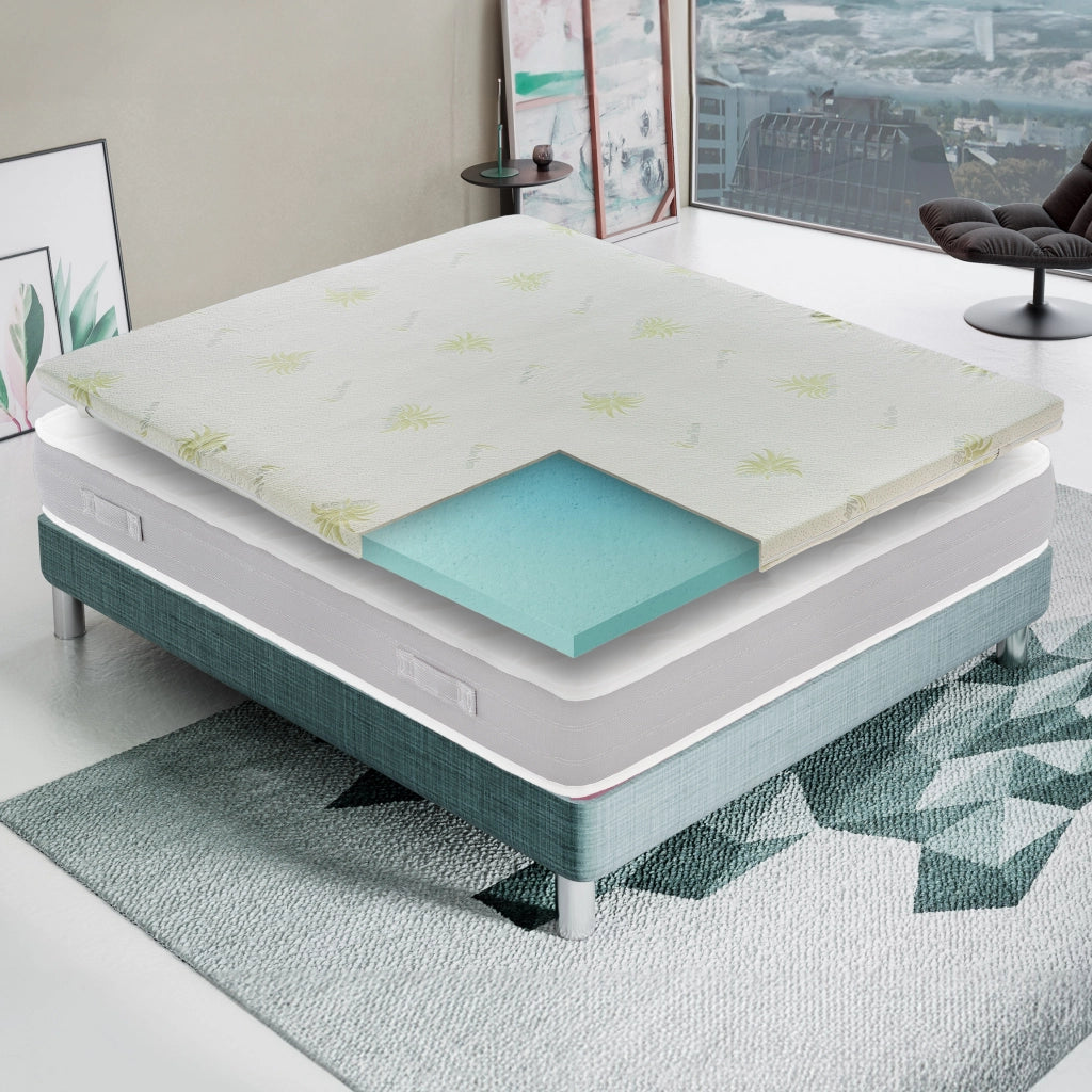Materasso Piazza e Mezza 140x200 in Memory Foam - Alto 5 cm - IGNIFUGO Classe 1M - Sfoderabile