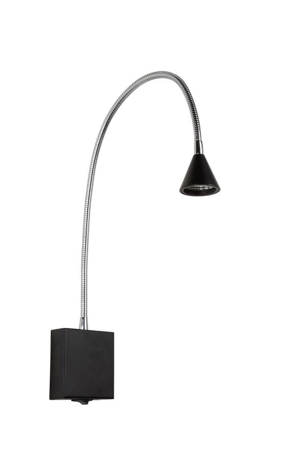Lucide Buddy lampada da parete LED 3W 4000K nero cromo