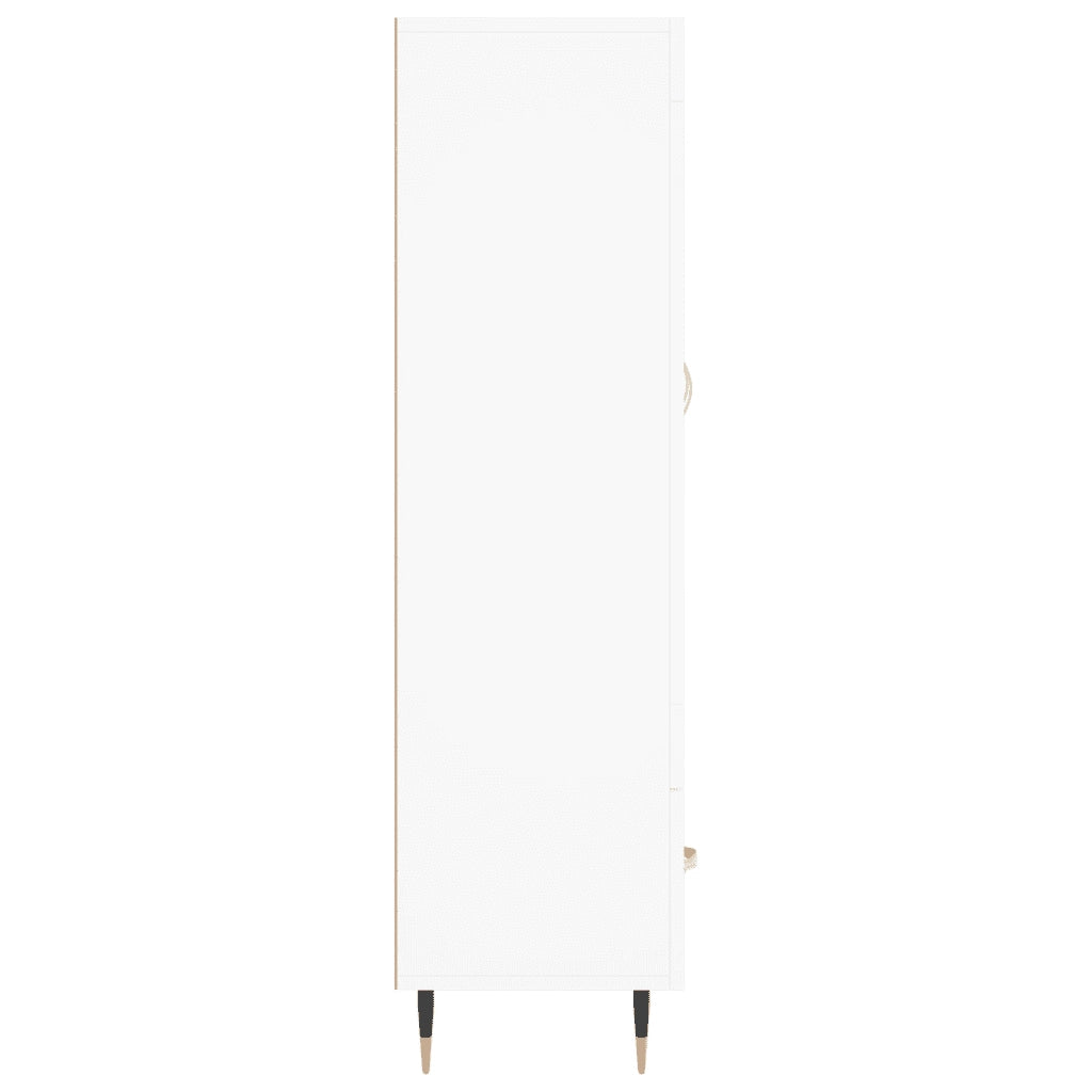 Credenza-Buffet-Armadio da cucina Bianca 69,5x31x115 cm in Legno Multistrato 746382