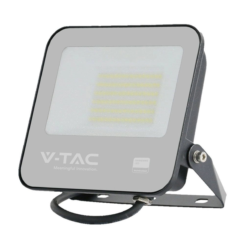 V-TAC Proiettore LED 50W 6500K IP65 Chip Samsung 4270 lm VT-44055 Nero SKU 23600