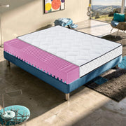Materasso 90x190 cm in Memory Foam, Doppio Comfort H2/H3, Rivestimento Sfoderabile, 7 Zone, 100% Made in Italy